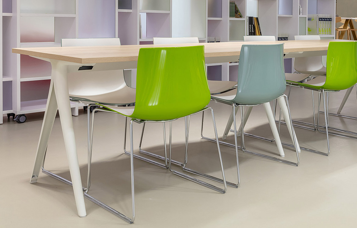 Glossy classroom chairs