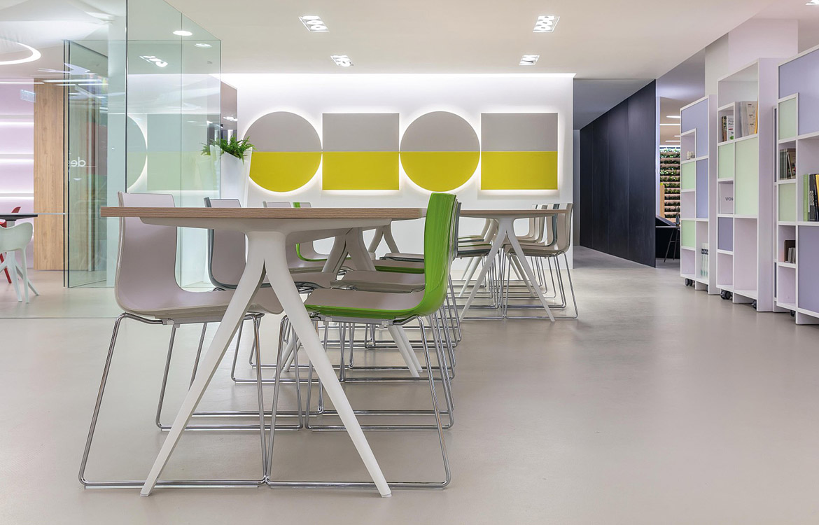 Glossy study chairs