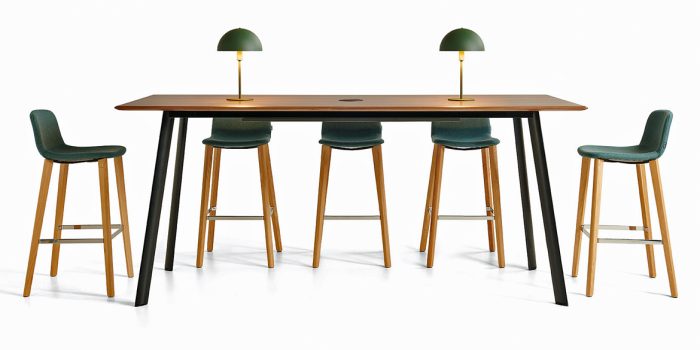 High commercial wood meeting table