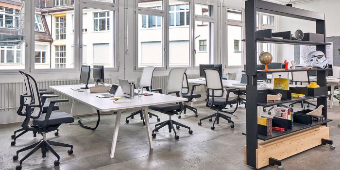 Banks of 4 desks