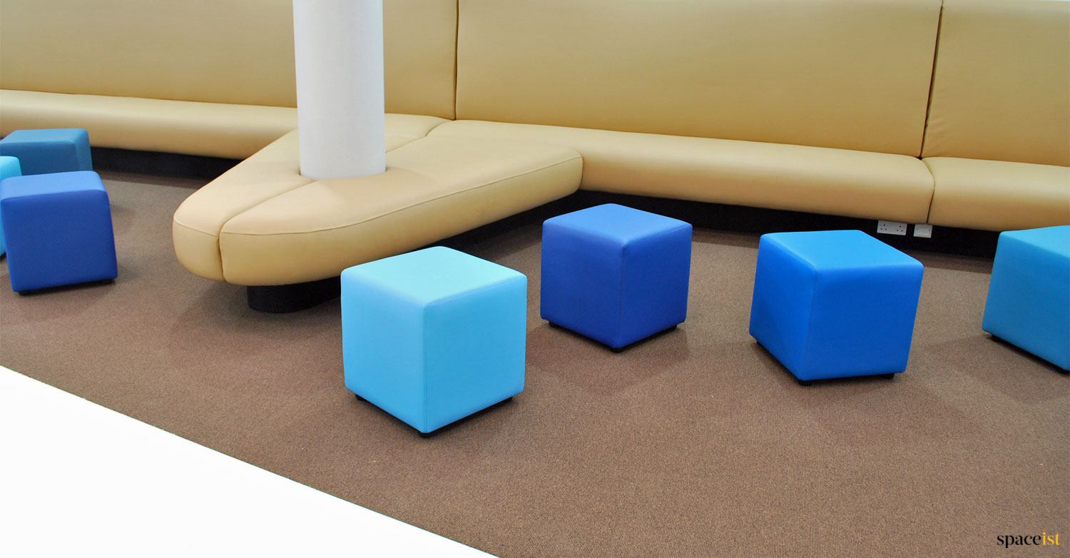 Square blue cubes