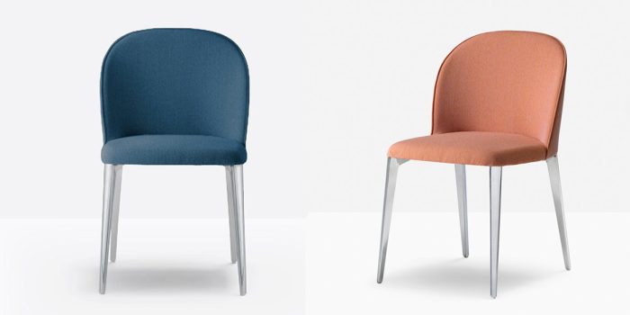 Laja blue and peach meeting chair