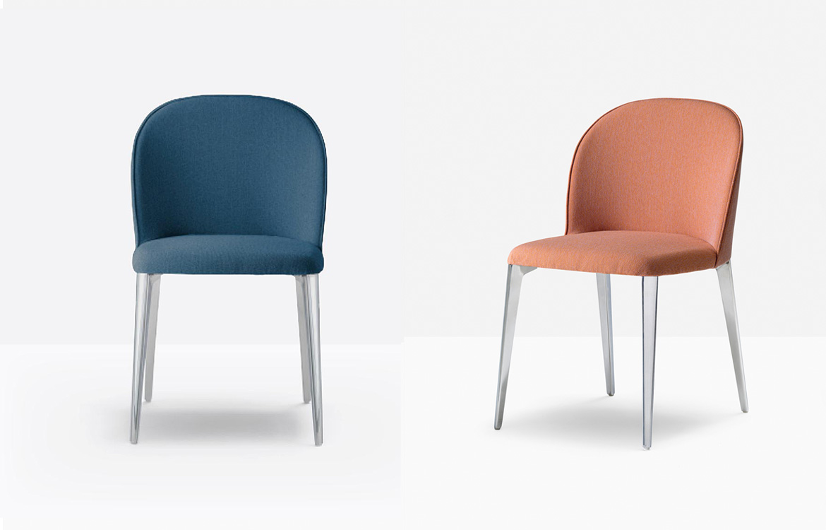Laja blue and peach meeting chair