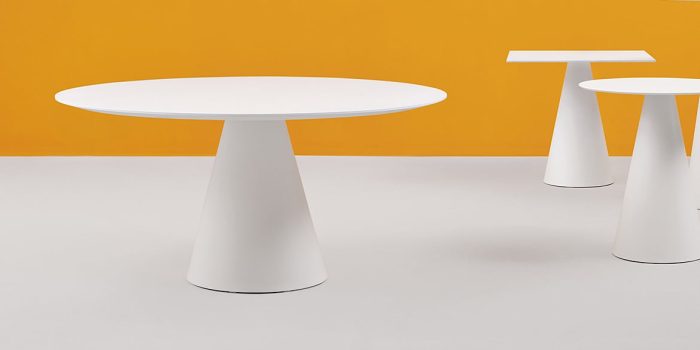 Large White Canteen Table