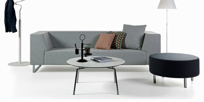 Light grey commercial 3 seater sofa