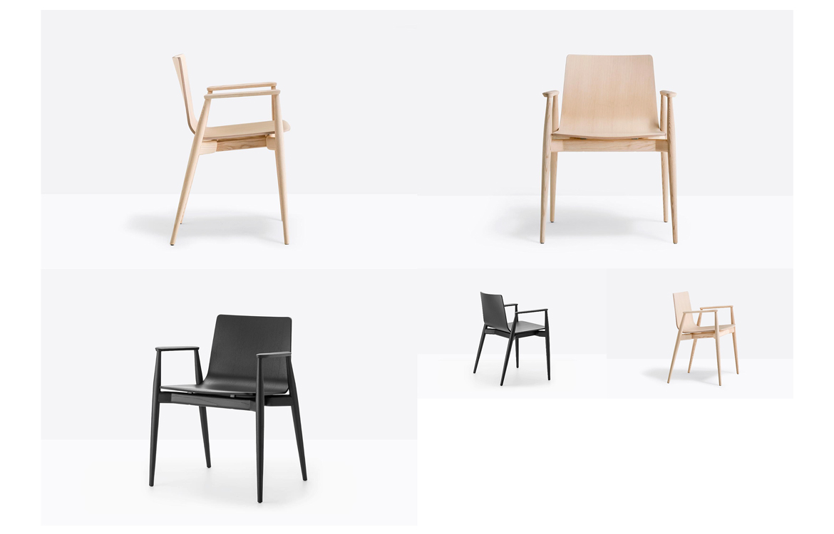 Pedrali Malmo light wood chair range