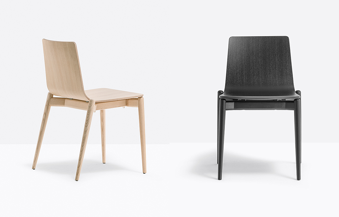 Pedrali Malmo wood cafe chair