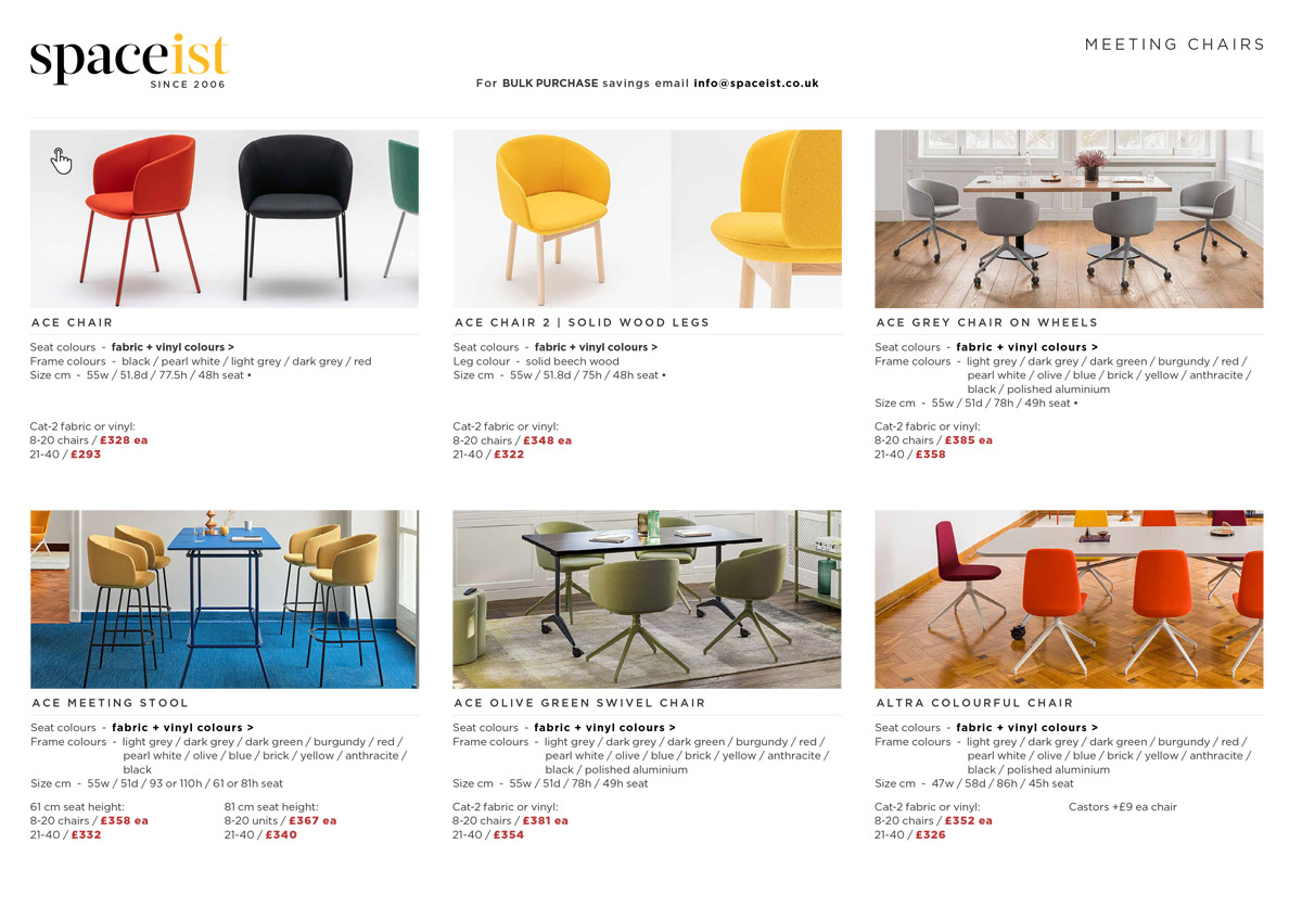 Meeting room chair price list