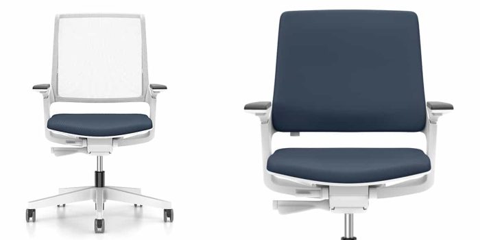 White Mesh Swivel Chair