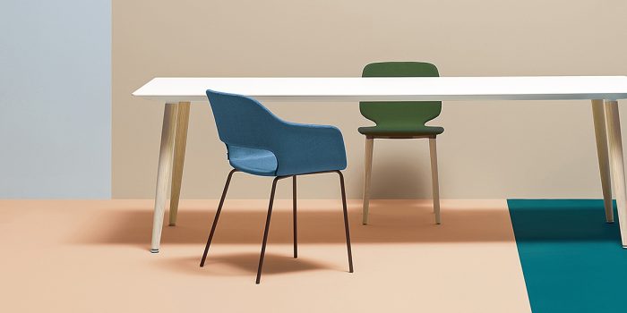Modern blue meeting chair