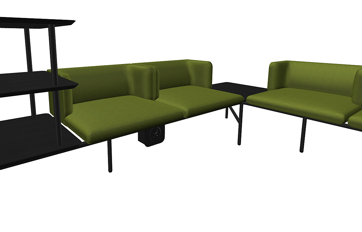 Modular office seating green