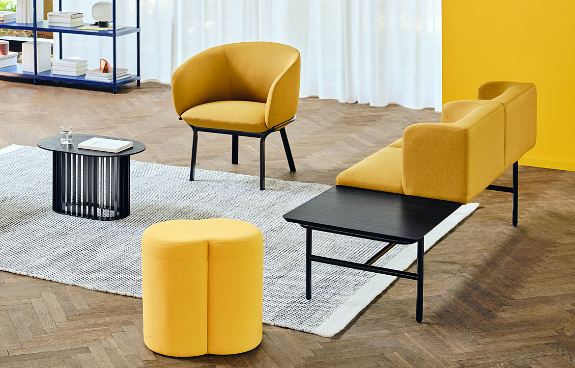 Modular office seating yellow