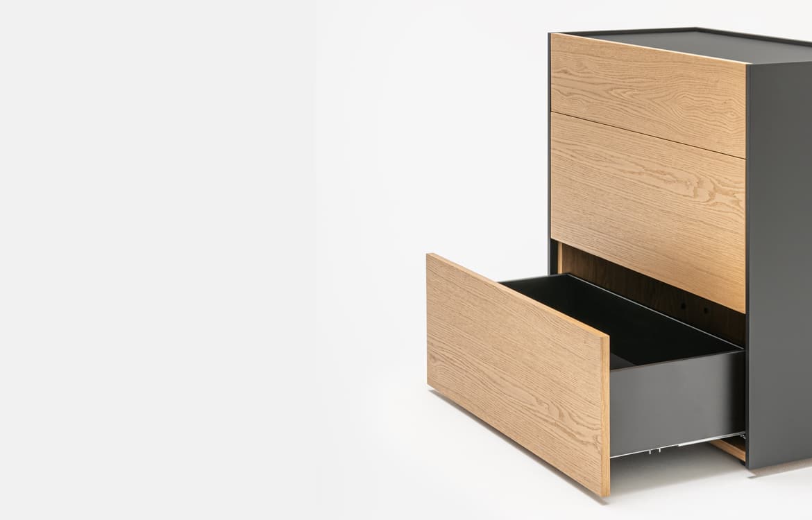 Oak wood drawers