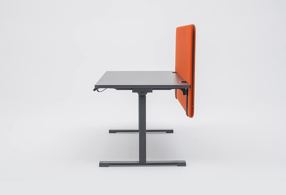 Orange Grey Sit Stand Desk