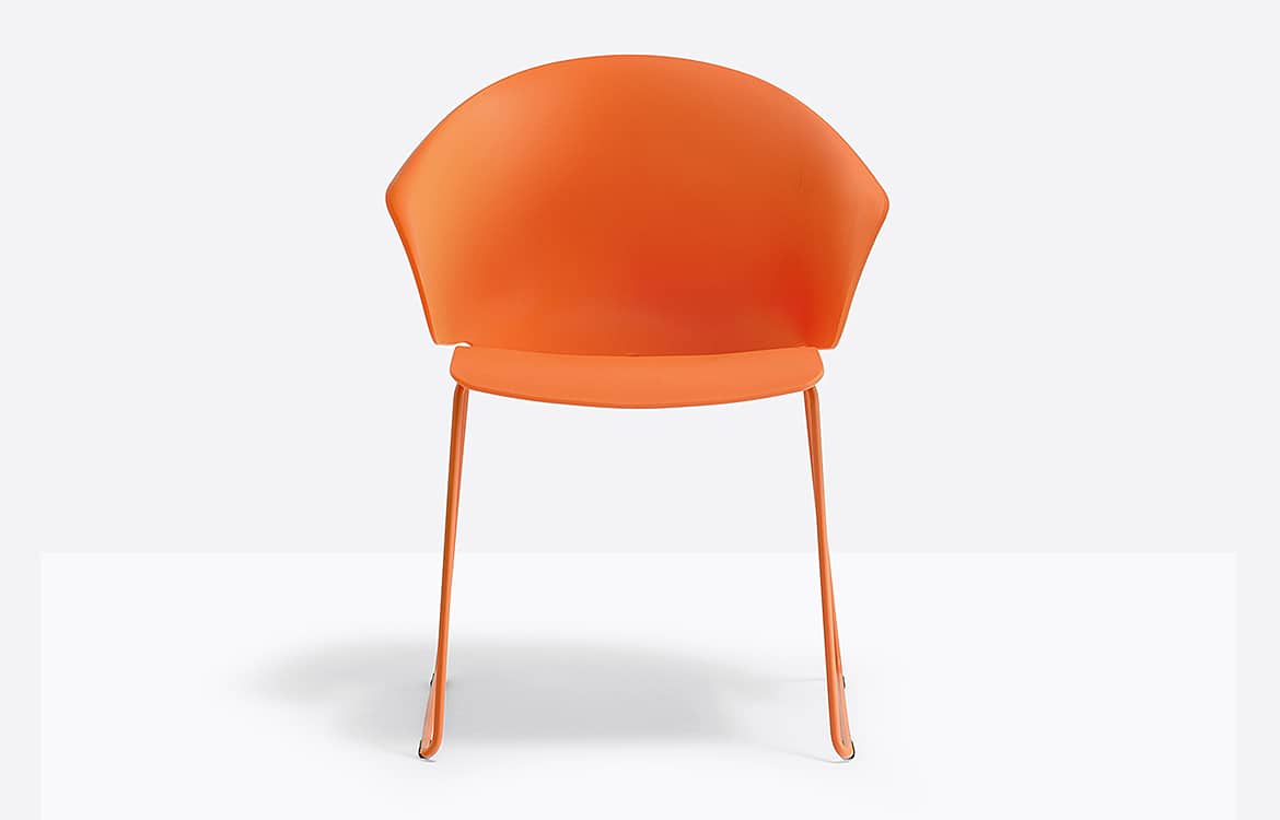 Orange cafe chair