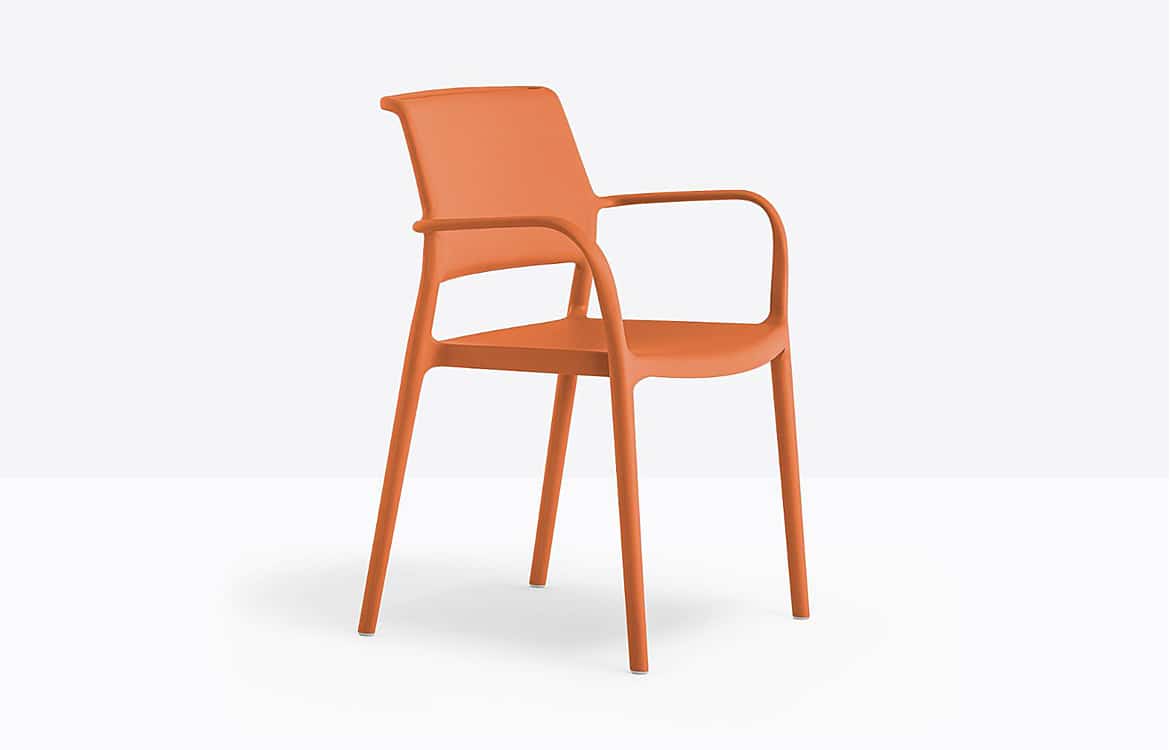 Orange cafe chair