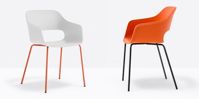Orange and white meeting table