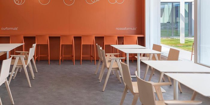 Osaka solid wood cafe seating