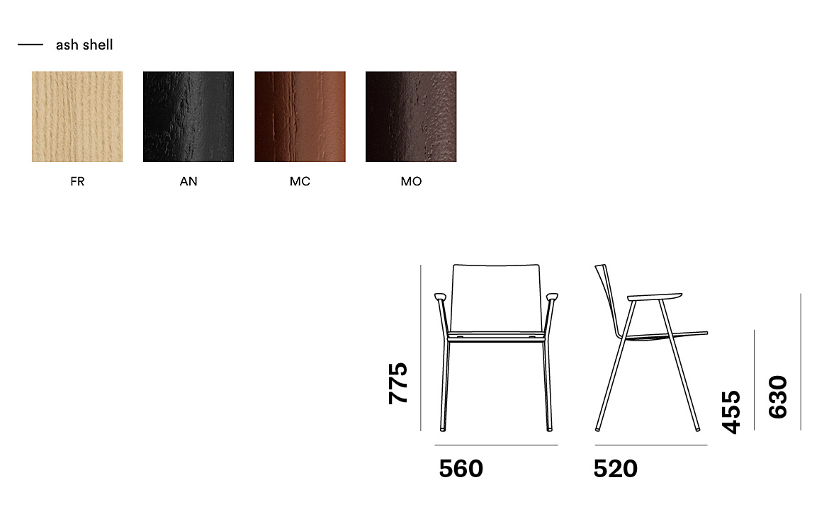 Pedrali Osaka stacking cafe seating colours