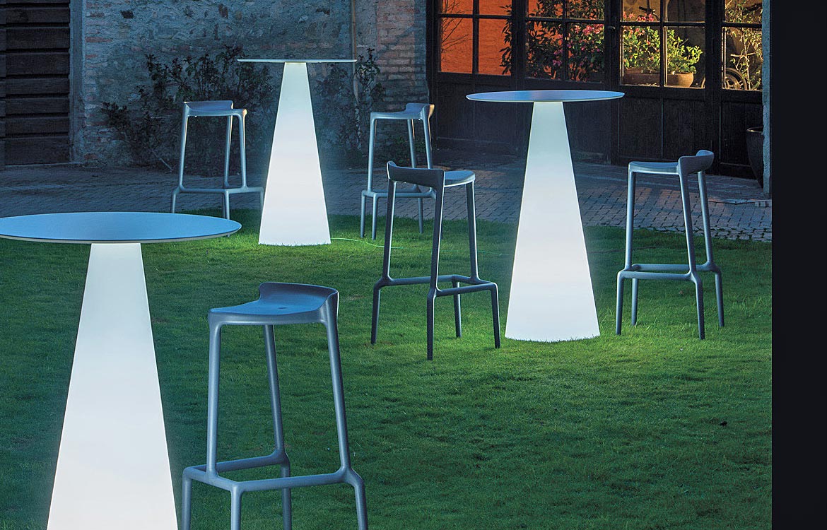Outdoor High Table with Light