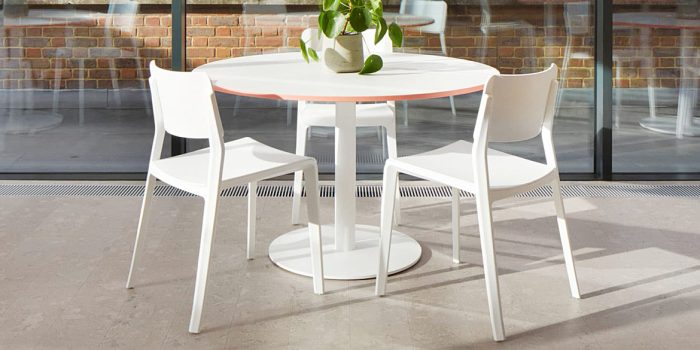 Ovo white recycled plastic seating