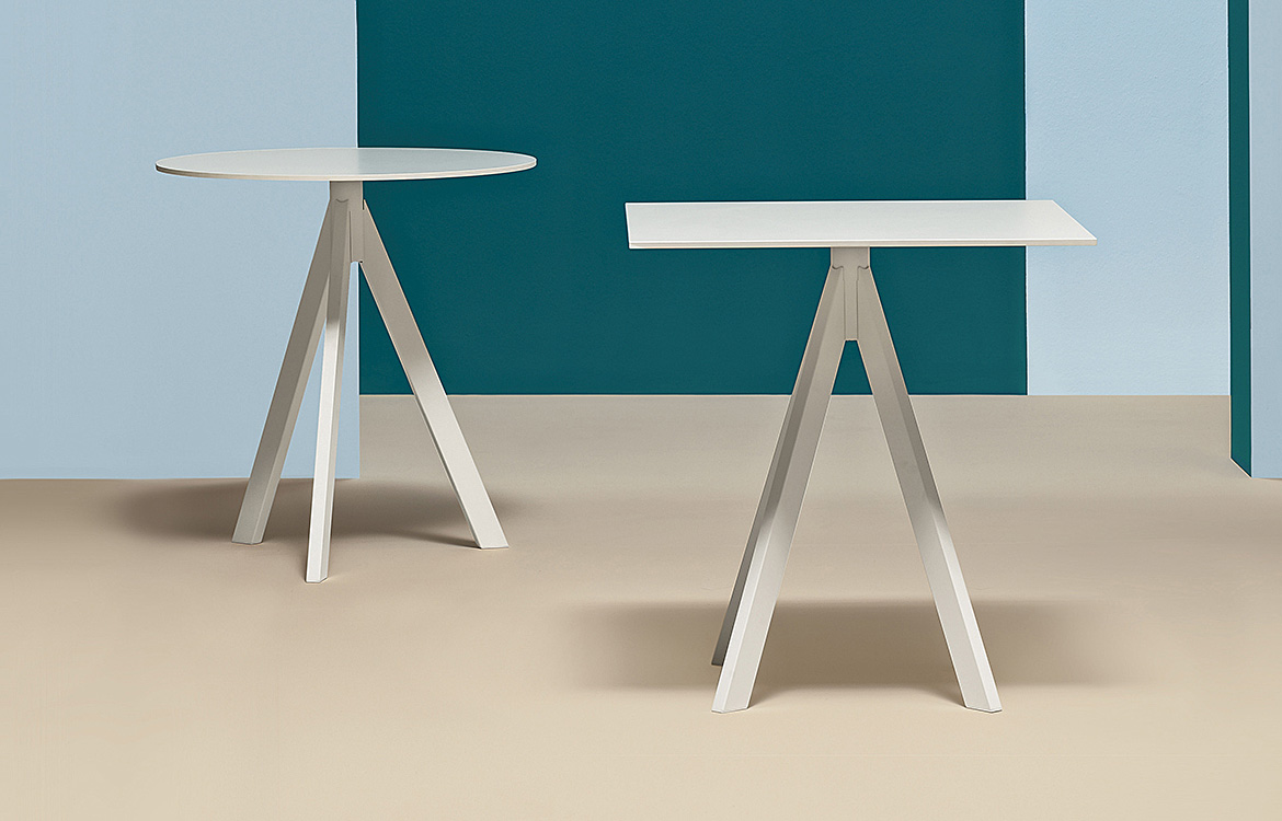 Pedrali Arki white cafe tables