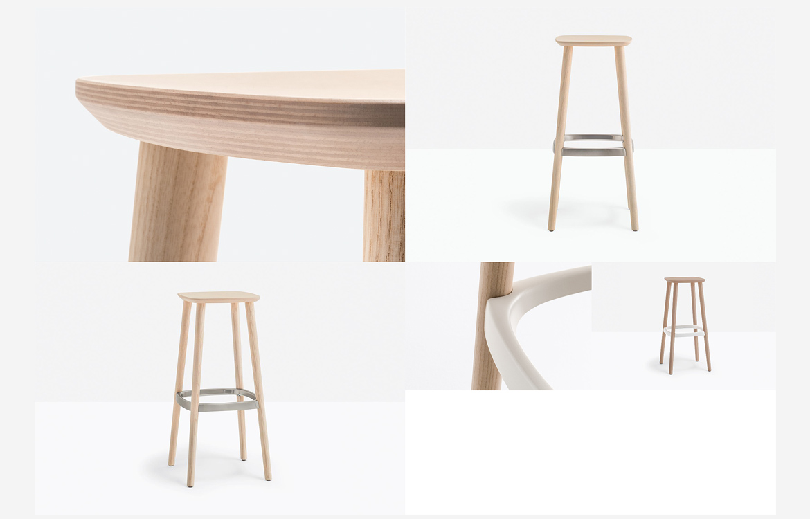 Pedrali Babila high wood stool range