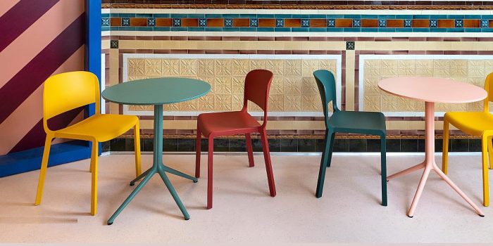 Pedrali Dome chair mexican restaurant colours