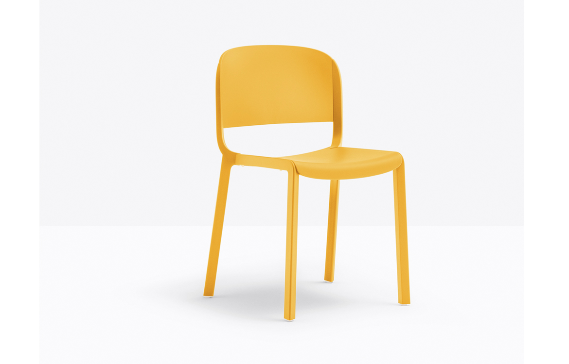 Pedrali Dome yellow cafe chair