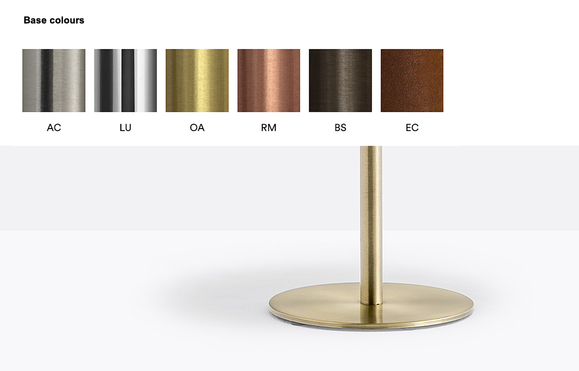 Inox brass cafe table colours