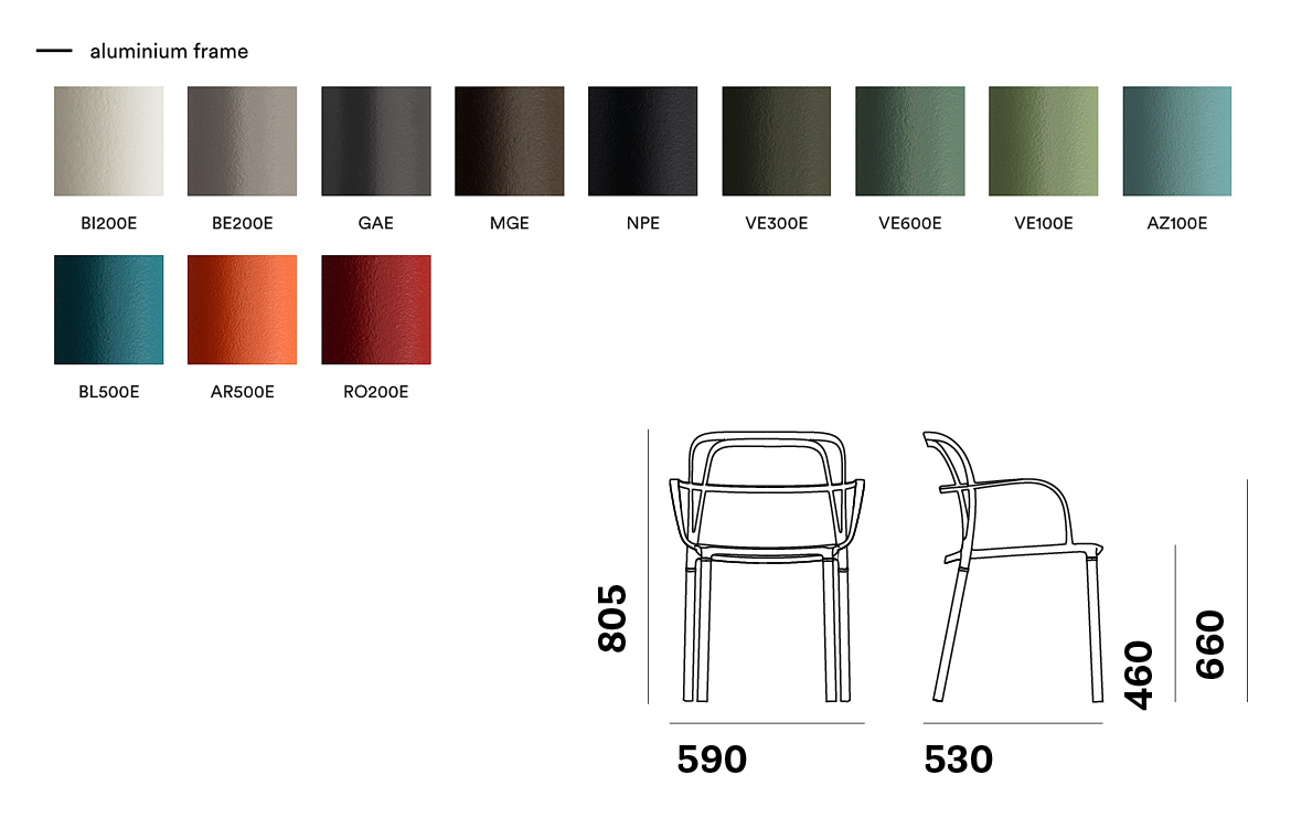Pedrali Intrigo chair colours