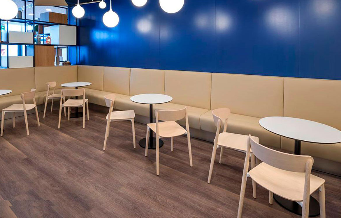 Light solid wood cafe chairs