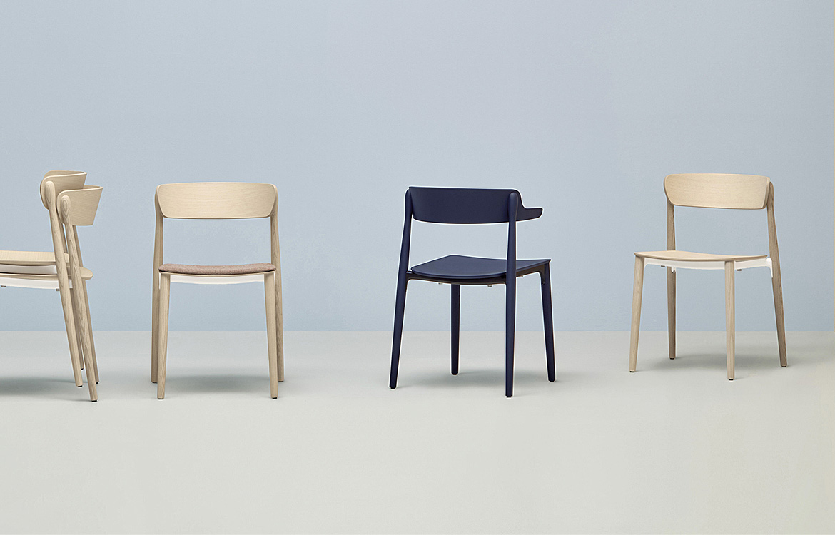 Pedrali Nemea wood cafe chair range