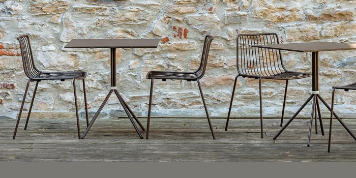 Pedrali nolita dark brown cafe table