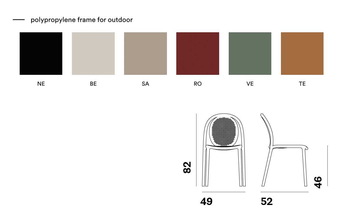 Pedrali Remind cafe chair colours