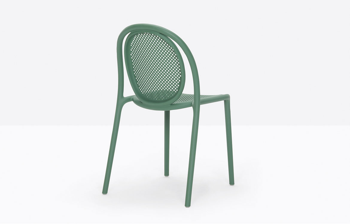 Pedrali Remind green cafe chairs