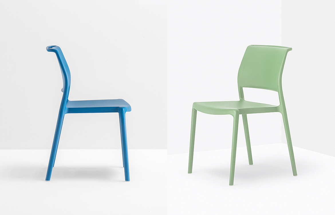 Pedrali Ara green cafe chair