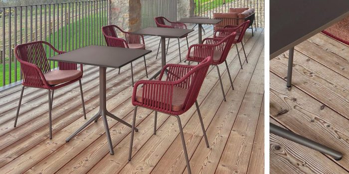 Pedrali Elliot dark grey/brown cafe table