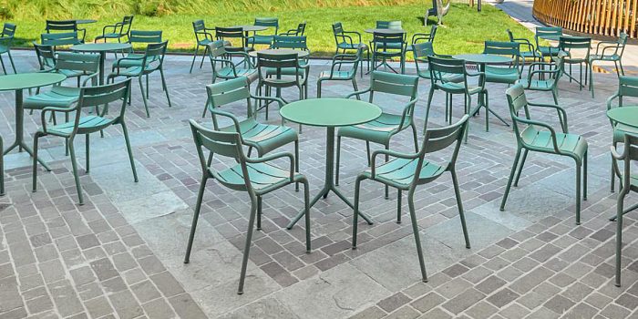 Pedrali Elliot green outdoor table