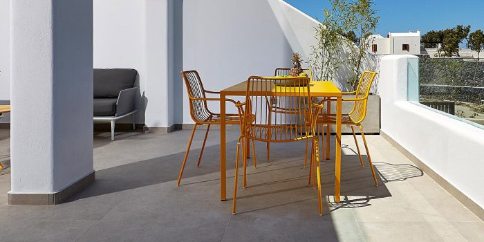 Pedrali fabbrico yellow outdoor table