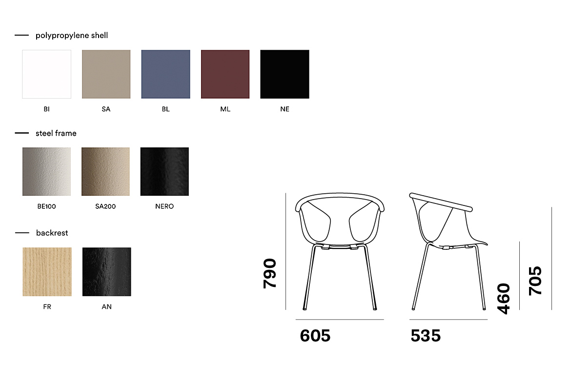 Pedrali Fox chair colours