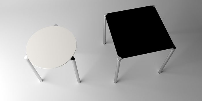 Pedrali jump white stacking table