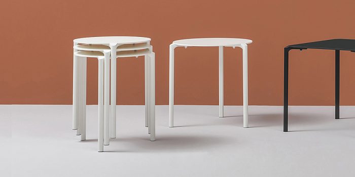 Pedrali jump white stacking table