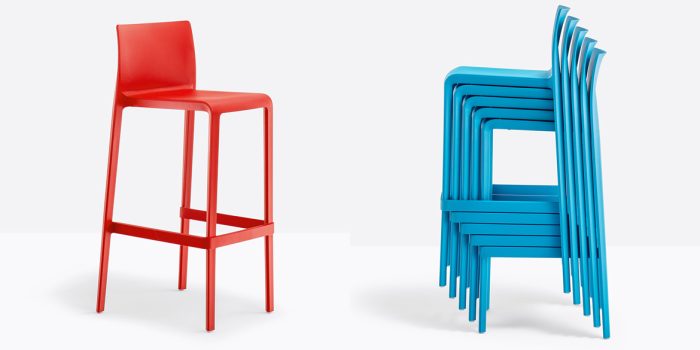 Pedrali red volt stacking stool