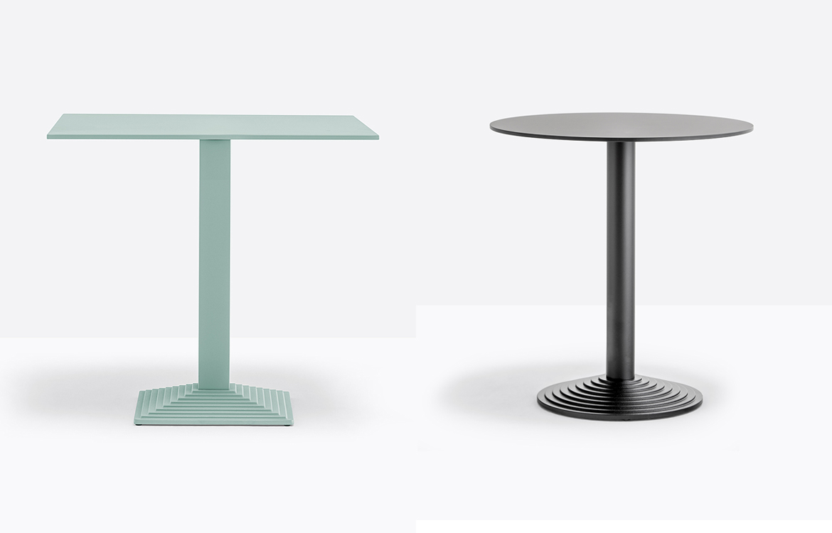 Pedrali step weighted cafe table