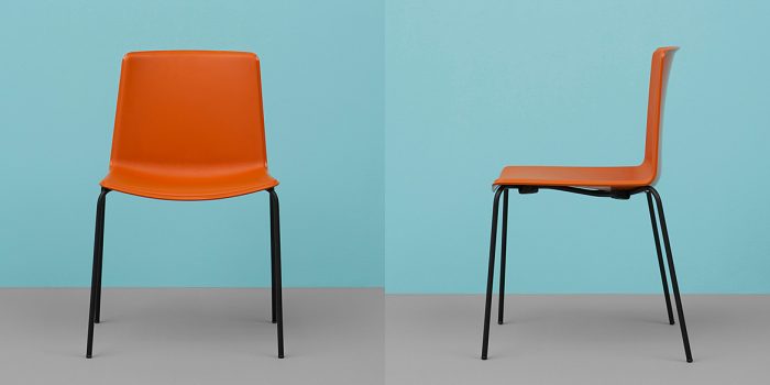 Tweet burnt orange chair