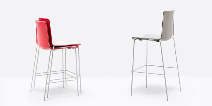Pedrali Tweet high stool in red