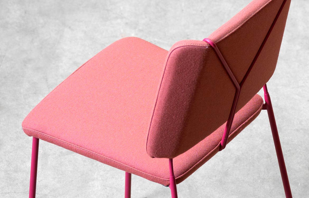 Pink commercial meeting chair