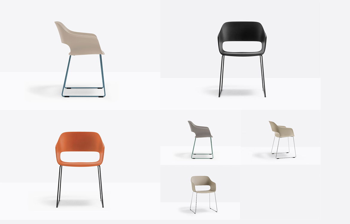 Plastic meeting chair coloured