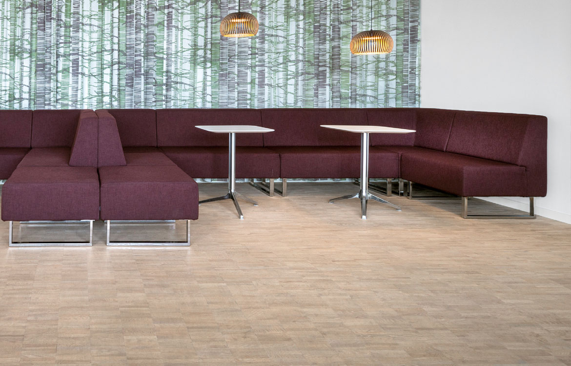 Purple commercial booth seating